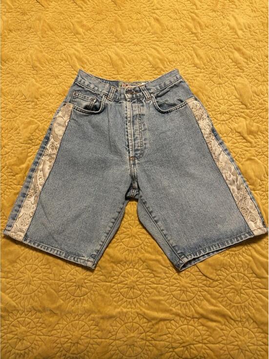 Chico's Pants - Chico’s RARE Vintage 90s Women's Blue Denim Shorts Paisley Jorts Size 2